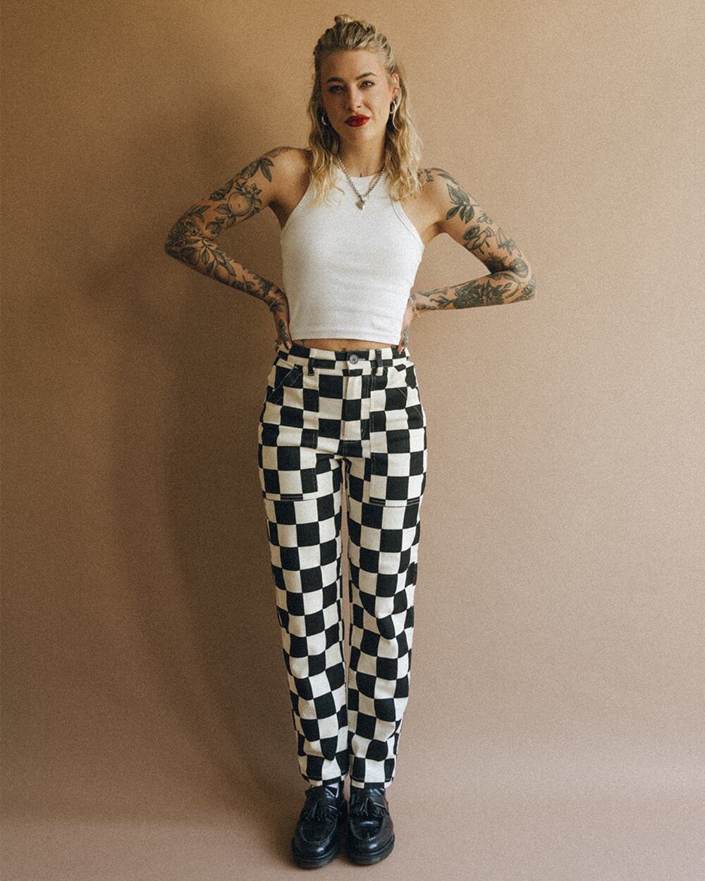 P&Co 304 Service Fatigue Pants - Black Checkerboard